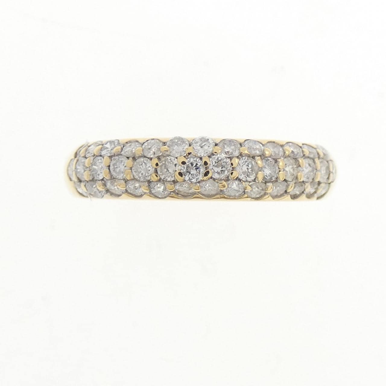 K18YG/K18WG パヴェ ダイヤモンド リング 0.53CT