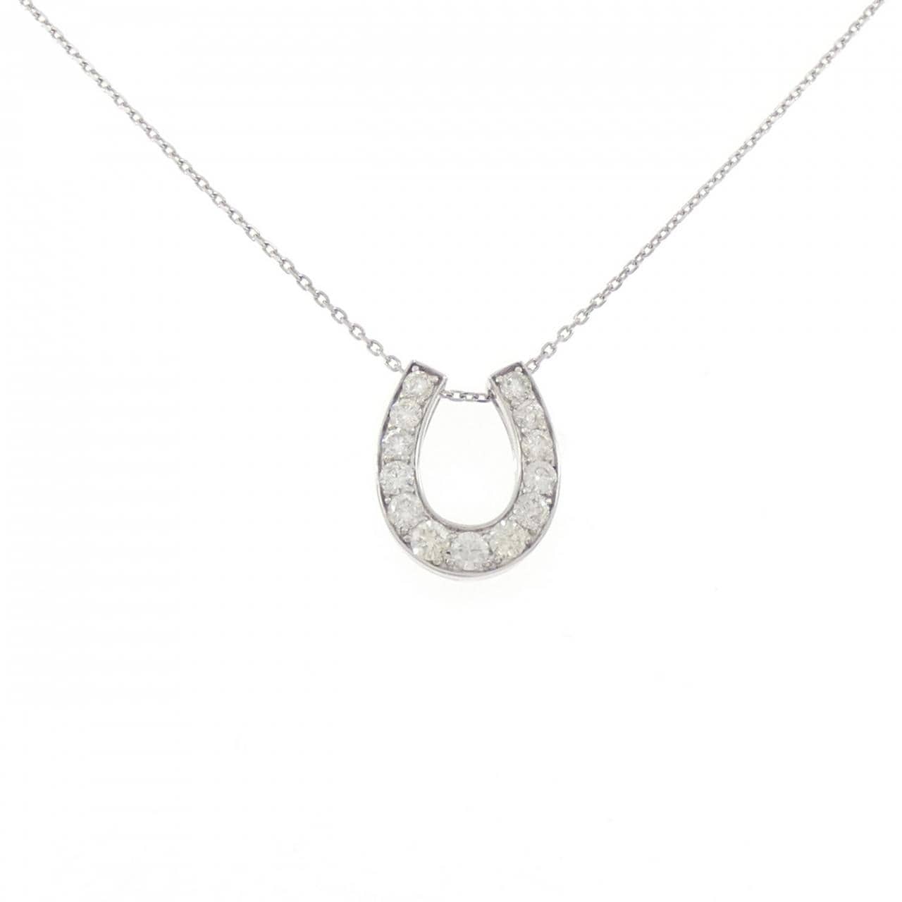 PT950/PT850 ホースシュー ダイヤモンド ネックレス 1.00CT