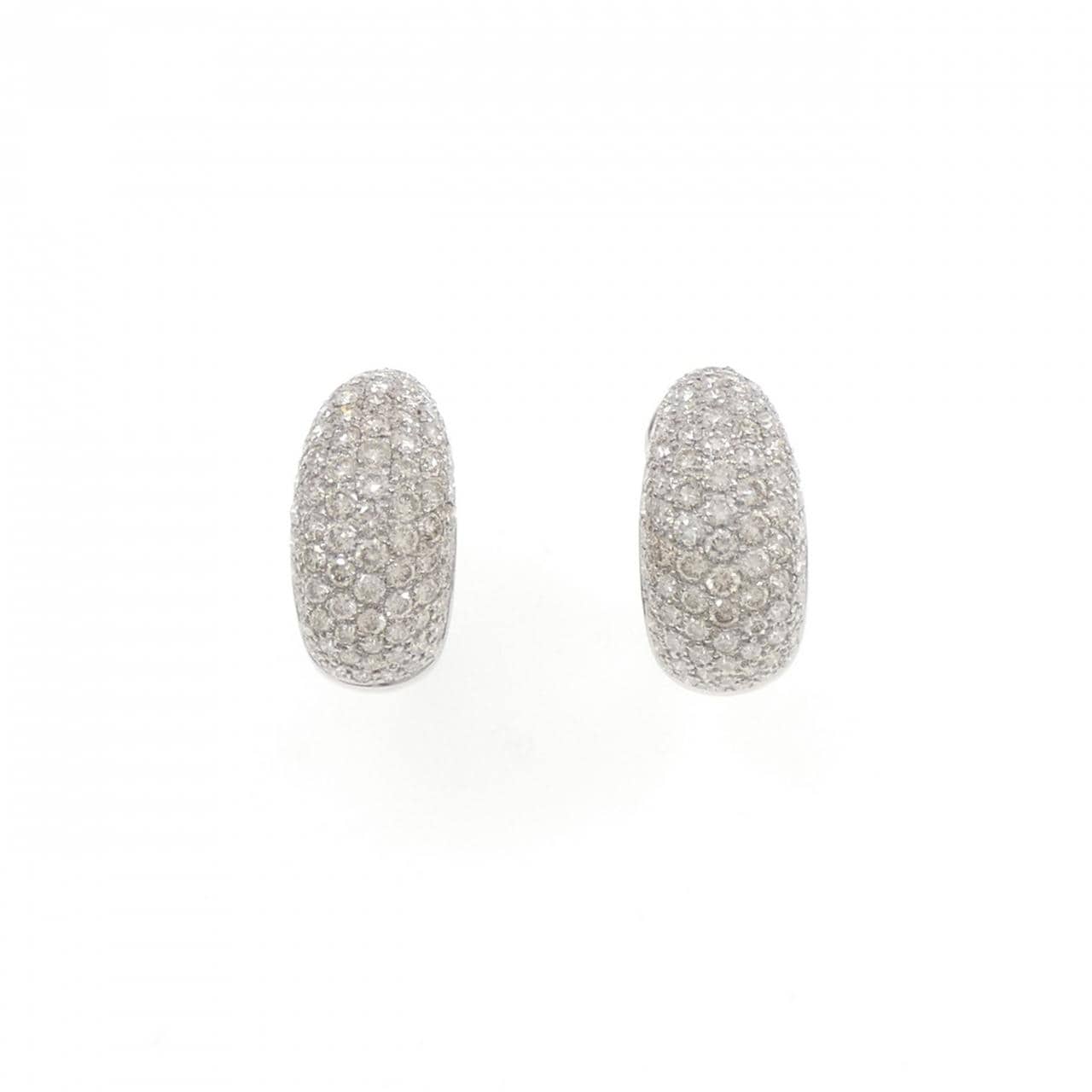 K18WG パヴェ ダイヤモンド ピアス/イヤリング 4.82CT