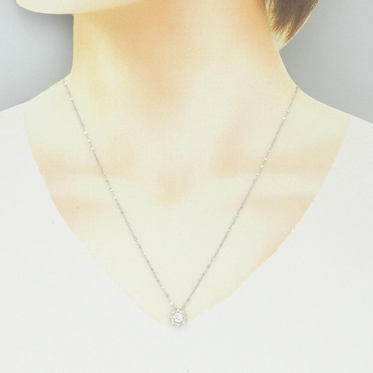 PT900/PT850 ダイヤモンド ネックレス 0.30CT