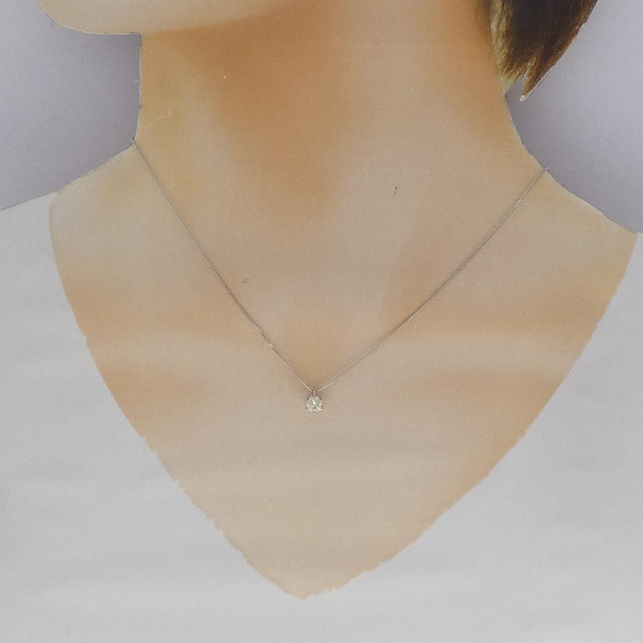 K18WG ダイヤモンド ネックレス 0.30CT
