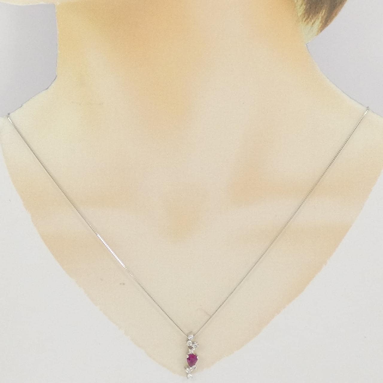 PT900/PT850红宝石项链0.58CT