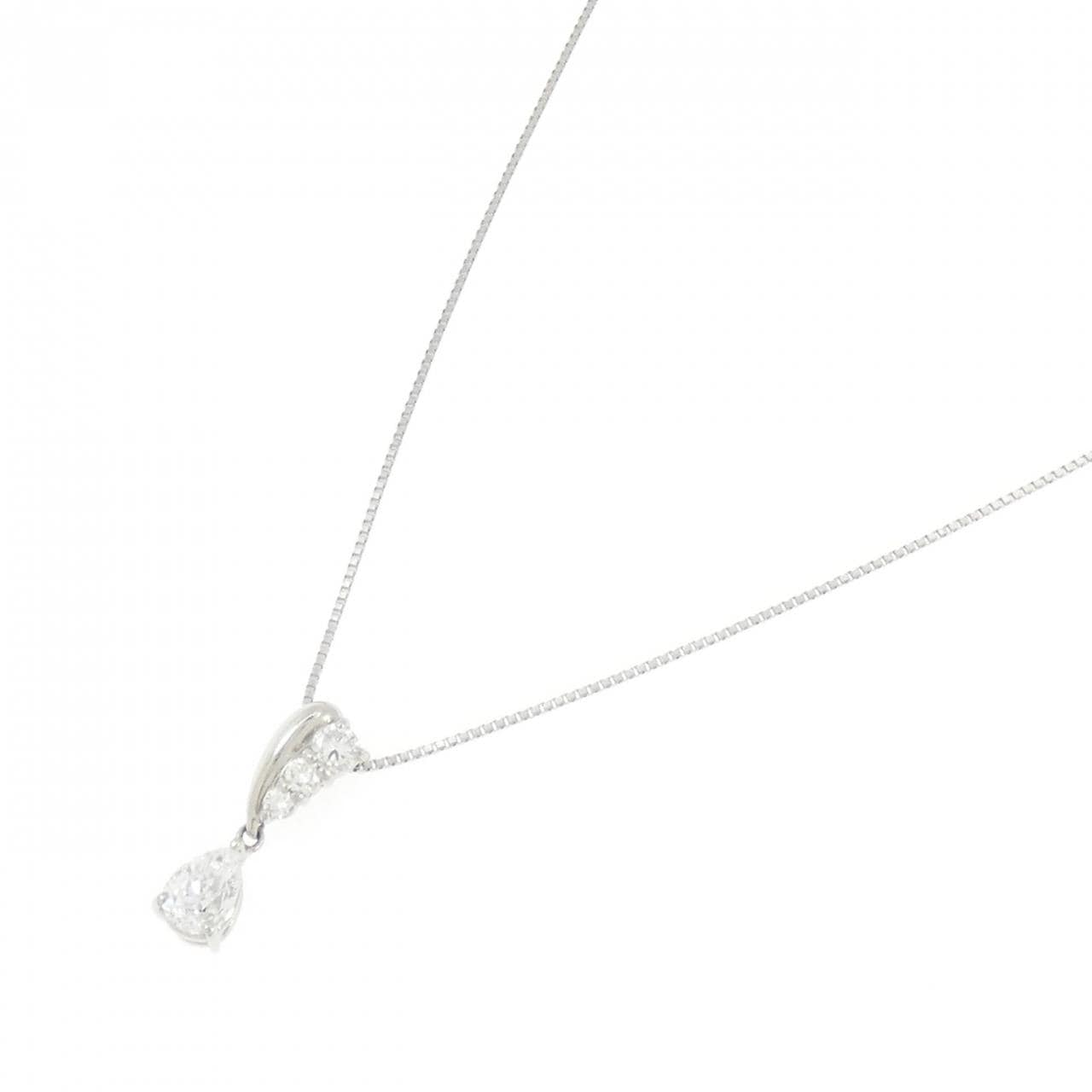 PT900/PT850 ダイヤモンド ネックレス 0.509CT D SI1 ペアシェイプ
