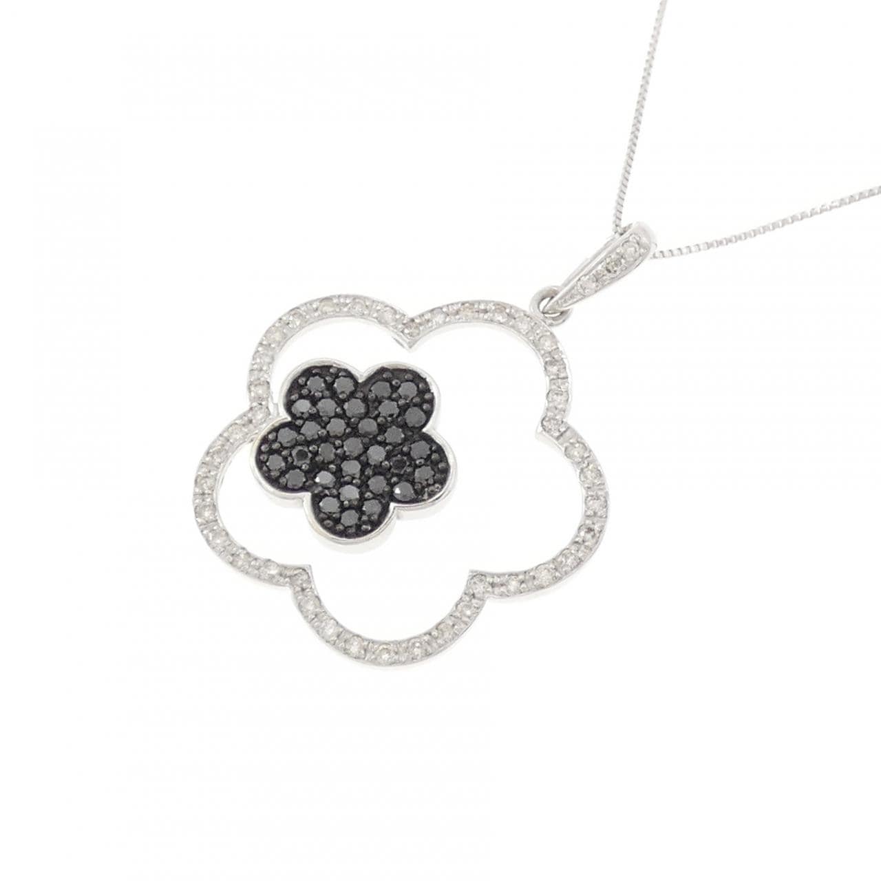 K18WG/K18BG ダイヤモンド ネックレス 0.70CT