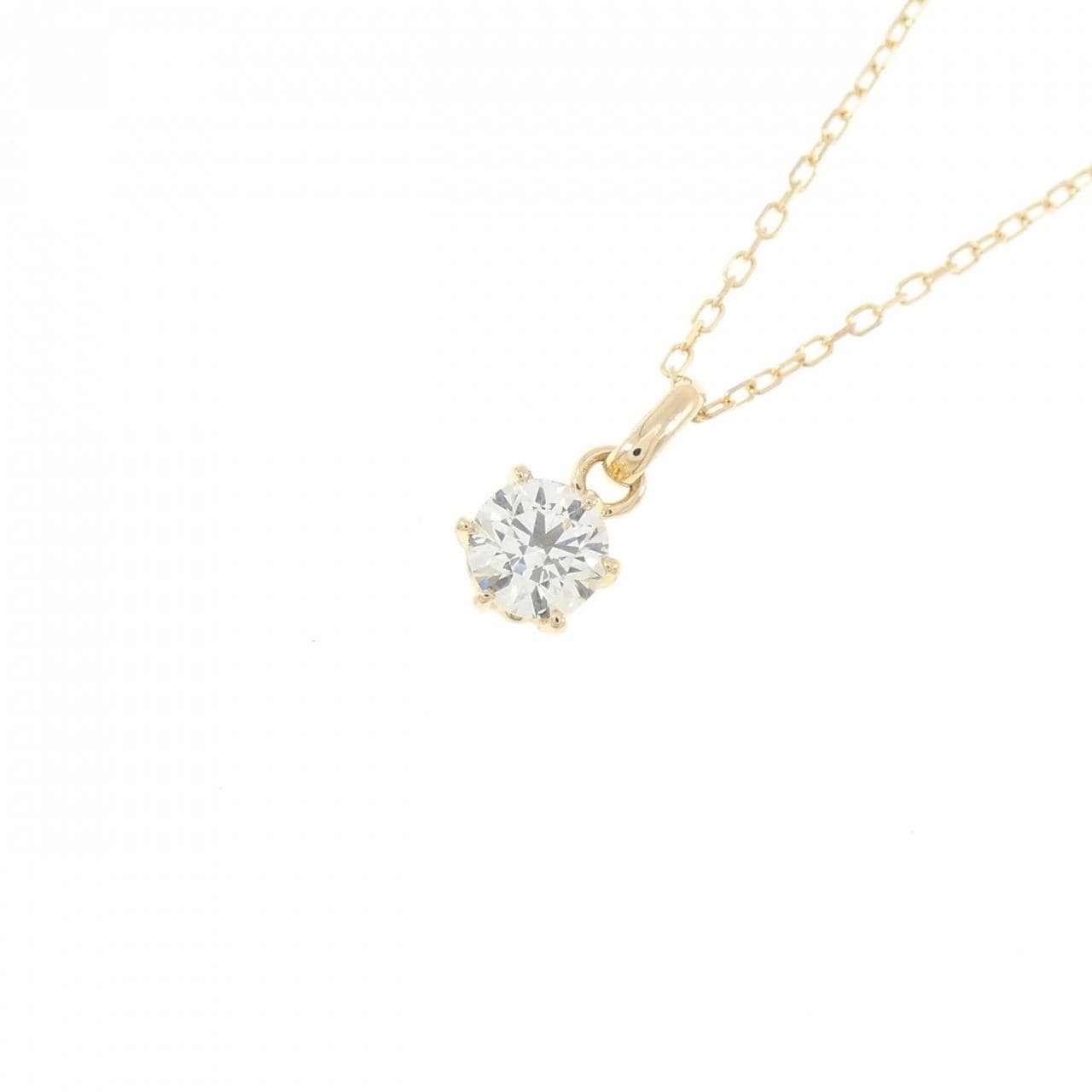 K18YG ソリティア ダイヤモンド ネックレス 0.344CT