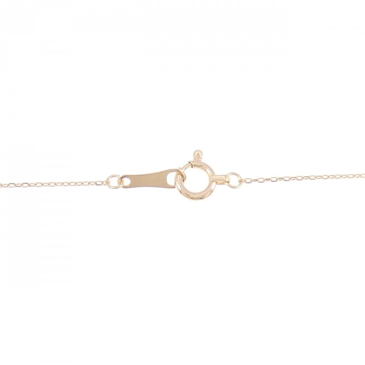 K18PG フラワー ダイヤモンド ネックレス 0.20CT