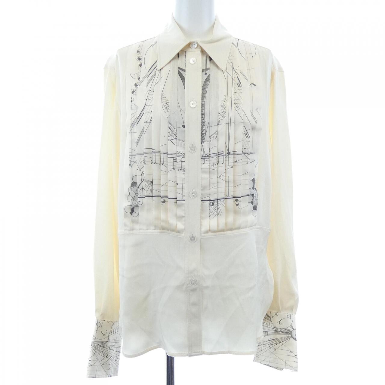 【ヴィンテージ】エルメス HERMES LA MUSIQUE DES SPHERES ツイルレーヌ. シャツ