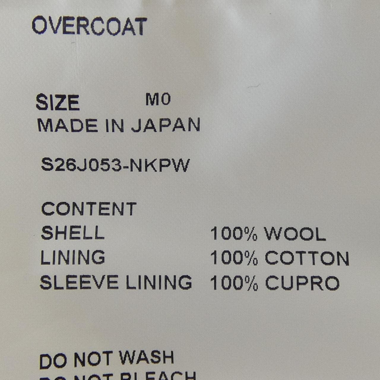 オーバーコート OVERCOAT ジャケット