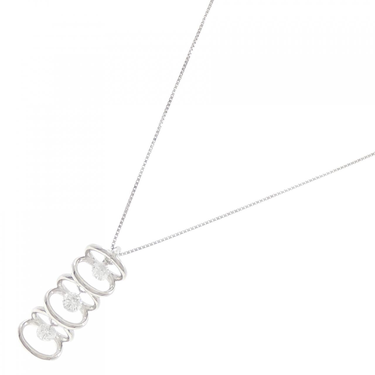 PT900/K18WG ダイヤモンド ネックレス 0.721CT