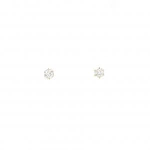 K18YG ソリティア ダイヤモンド ピアス 0.18CT
