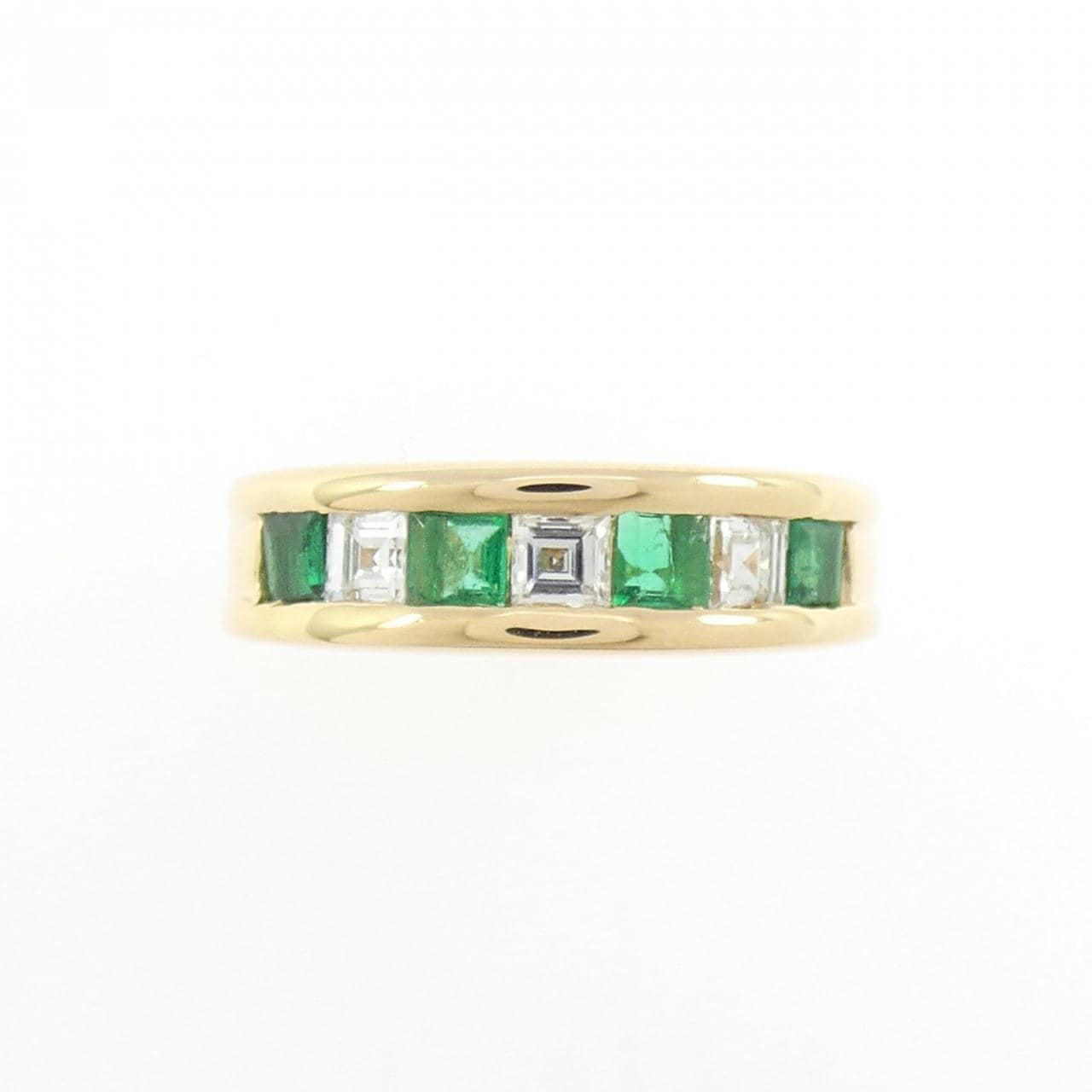 18KYG エメラルド リング 0.55CT