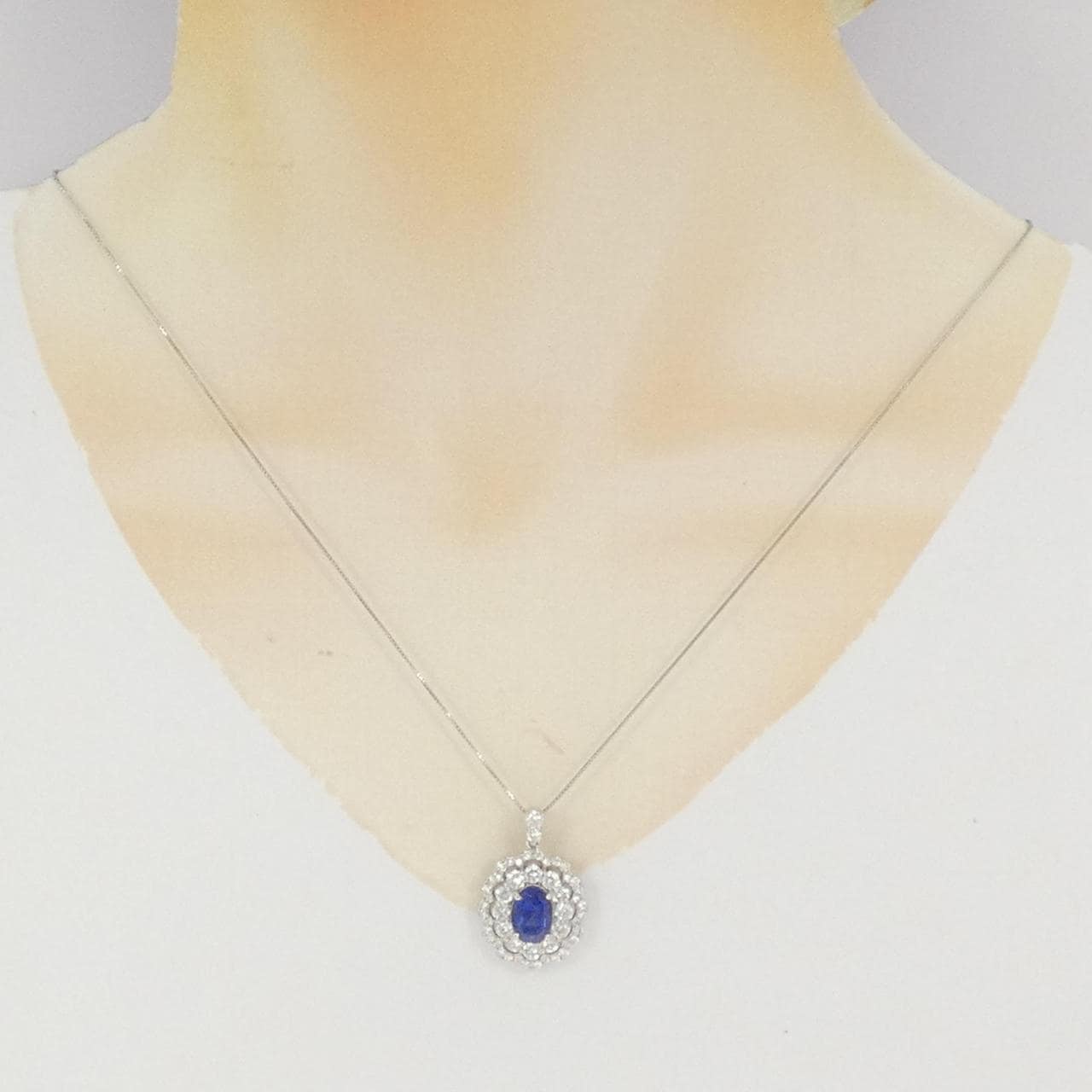 PT 非加熱 サファイヤ ネックレス 3.40CT ビルマ産