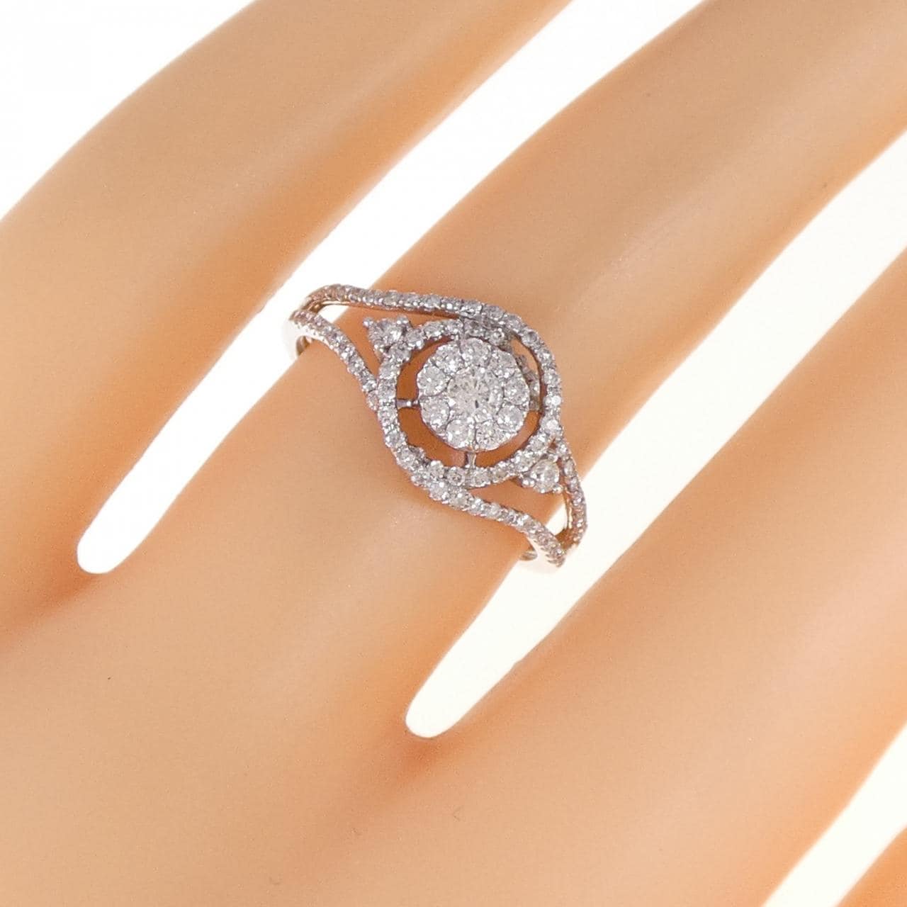 K18WG ダイヤモンド リング 0.40CT