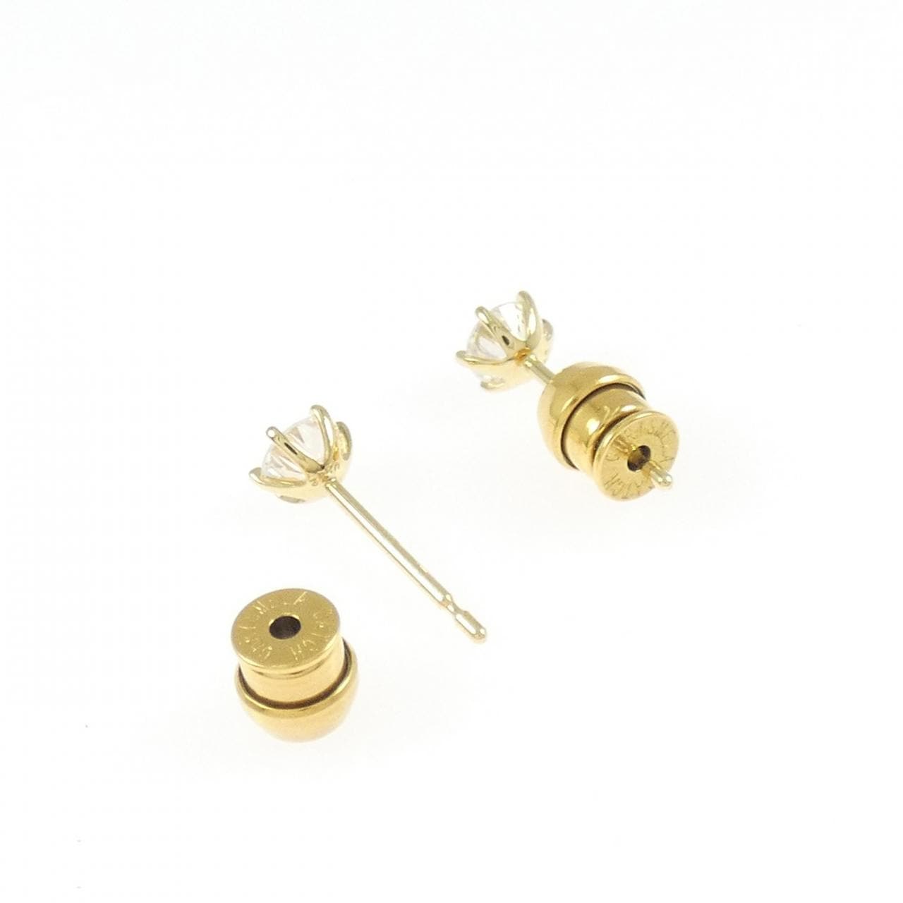 【リメイク】K18YG/ST ダイヤモンド ピアス 0.242CT 0.248CT E-F VVS2-VS1 VG-GOOD
