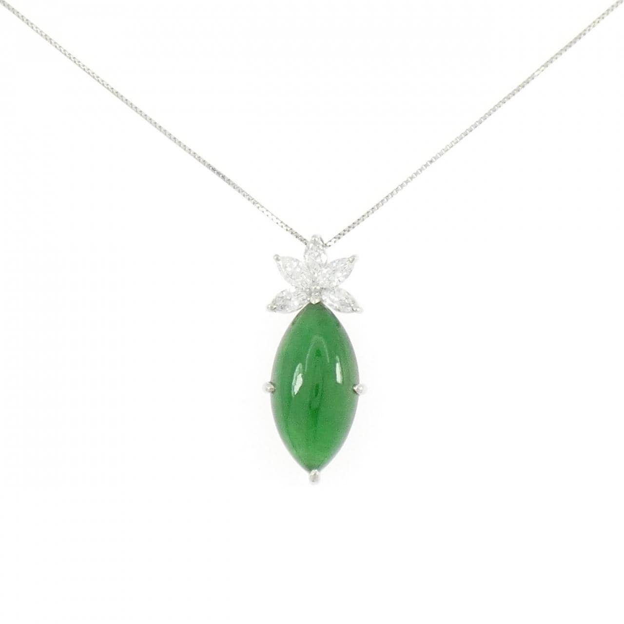 PT900/PT850 ヒスイ ネックレス 5.26CT
