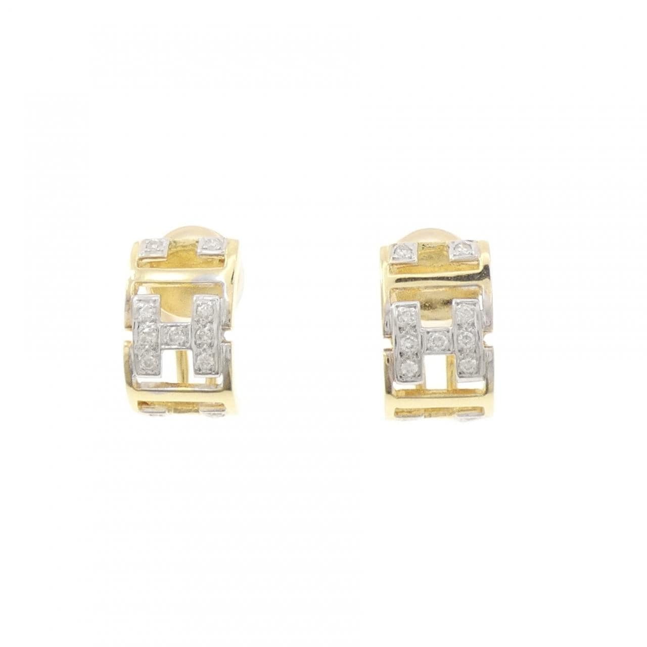 K18YG/K18WG ダイヤモンド ピアス 0.24CT