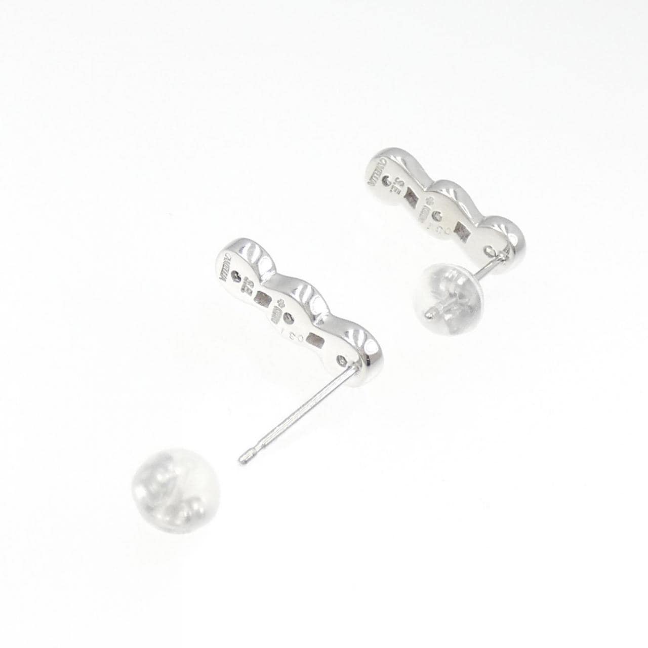 K18WG/PT Diamond earrings 0.62CT