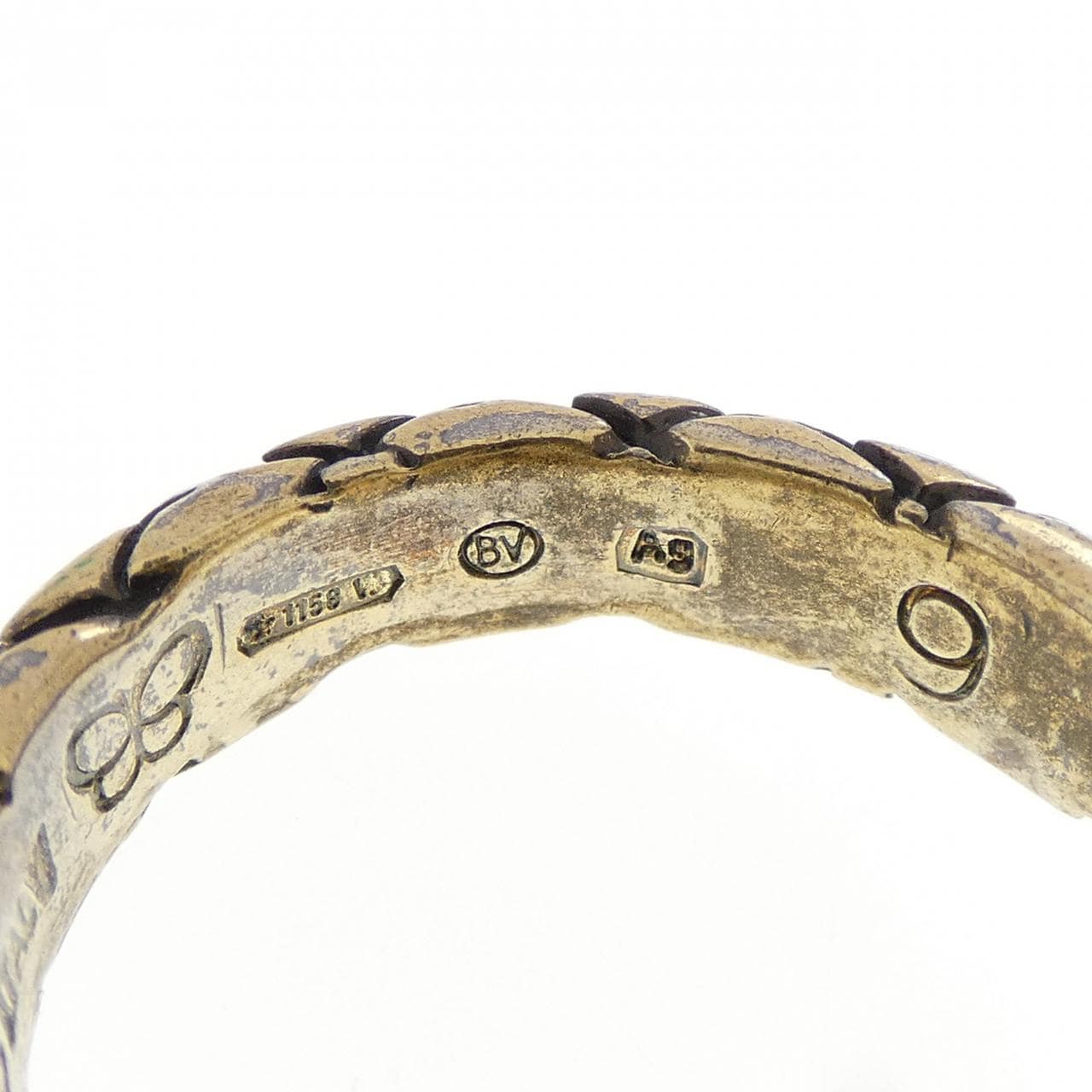ボッテガヴェネタ 白蝶パール リング 12.5mm