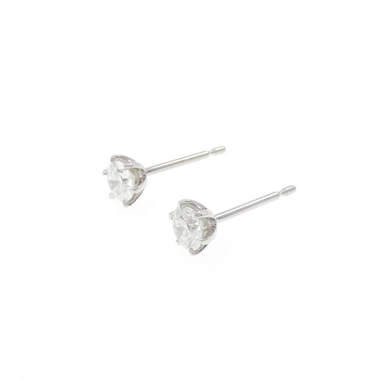 【リメイク】PT900/ST ダイヤモンド ピアス 0.217CT 0.224CT F VS2-SI1 3EXT H&C