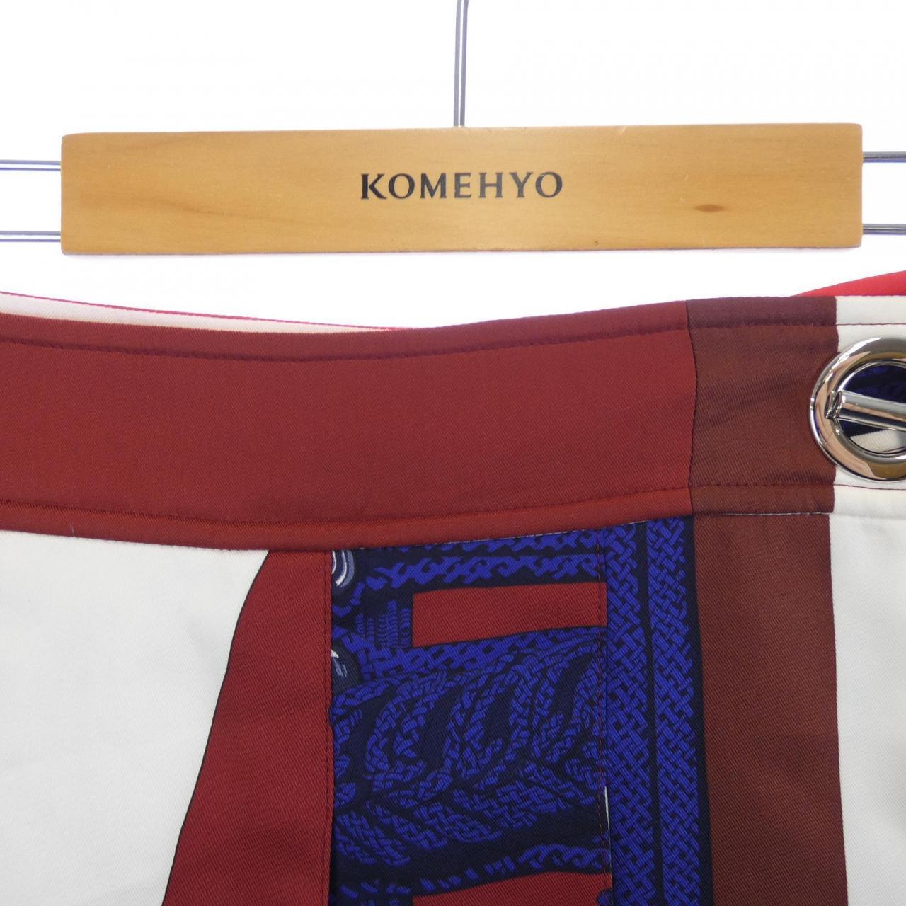 エルメス HERMES シェーヌダンクル *06-7300 ツイルレーヌ スカート