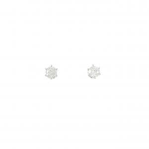 PT900 ソリティア ダイヤモンド ピアス 0.53CT