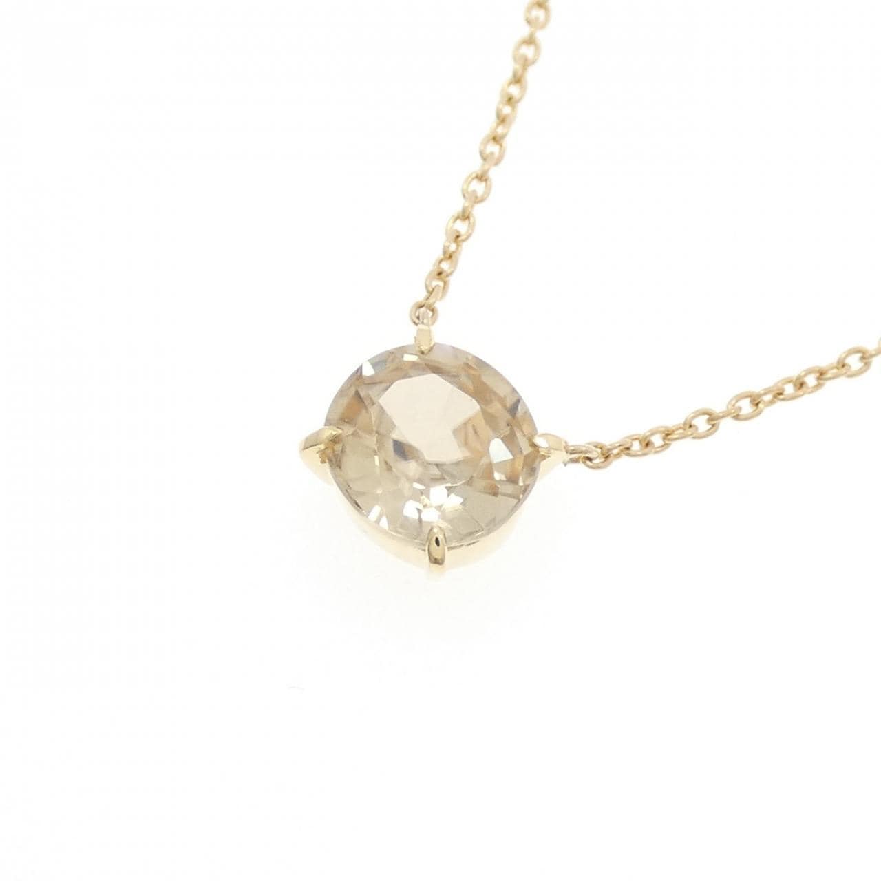 K18YG ジルコン ネックレス 1.675CT