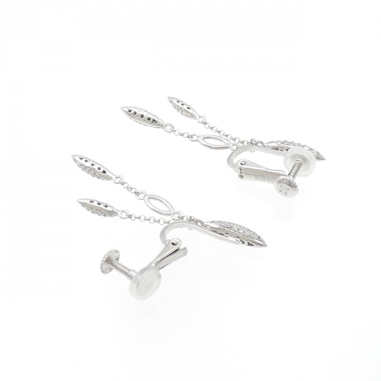 K18WG ダイヤモンド イヤリング 0.56CT