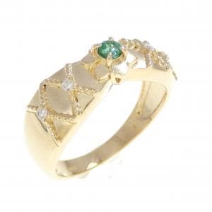 K18YG エメラルド リング