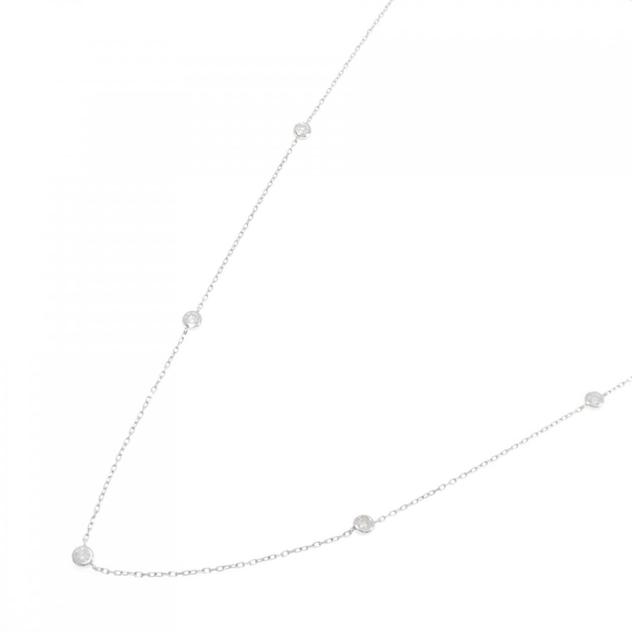 K18WG ダイヤモンド ネックレス 0.35CT