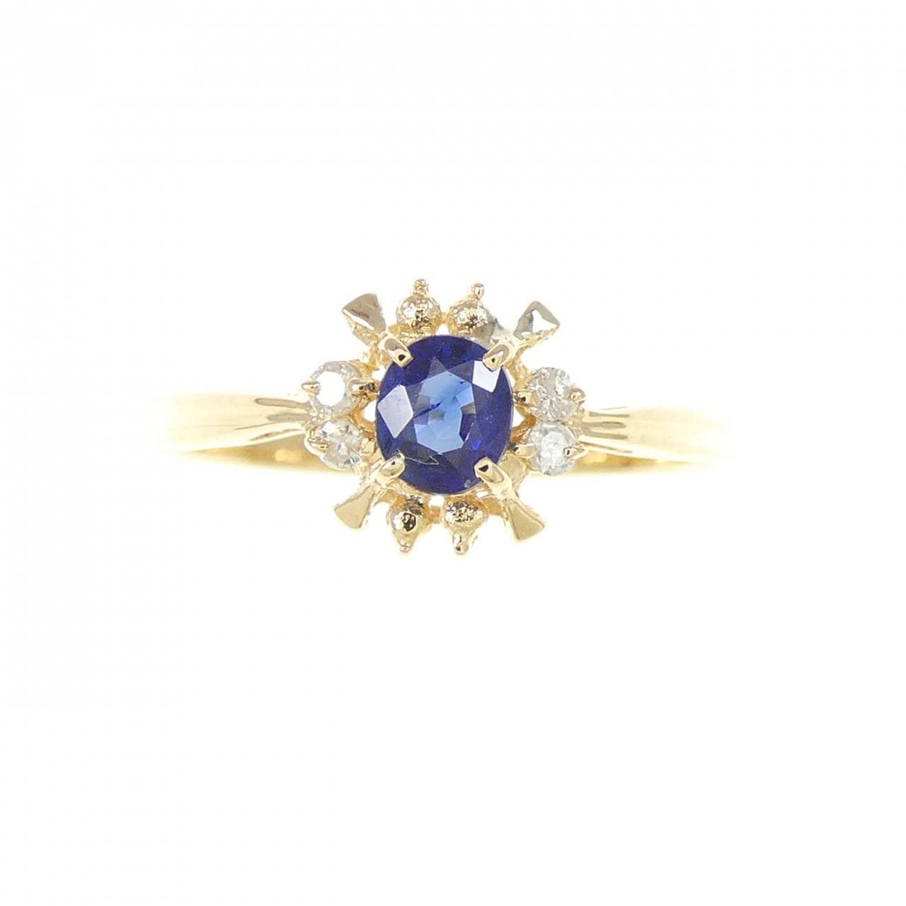 K18YG sapphire ring
