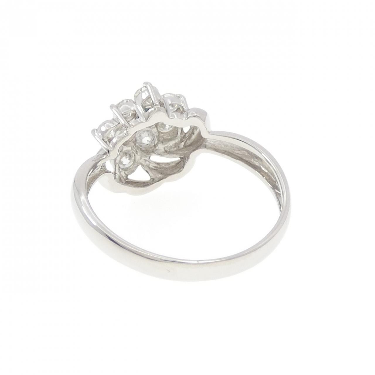 PT900 フラワー ダイヤモンド リング 0.50CT