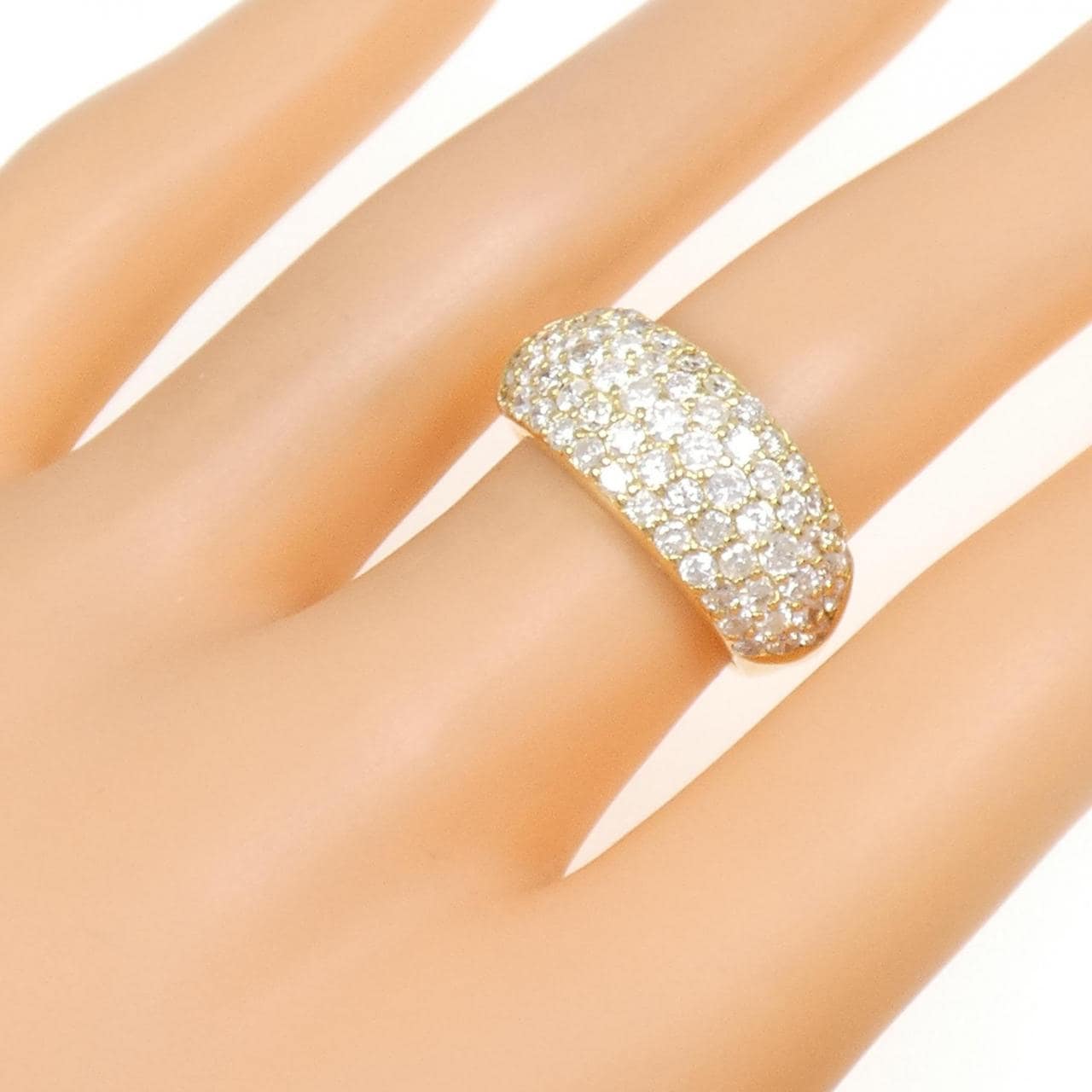 K18YG パヴェ ダイヤモンド リング 2.00CT