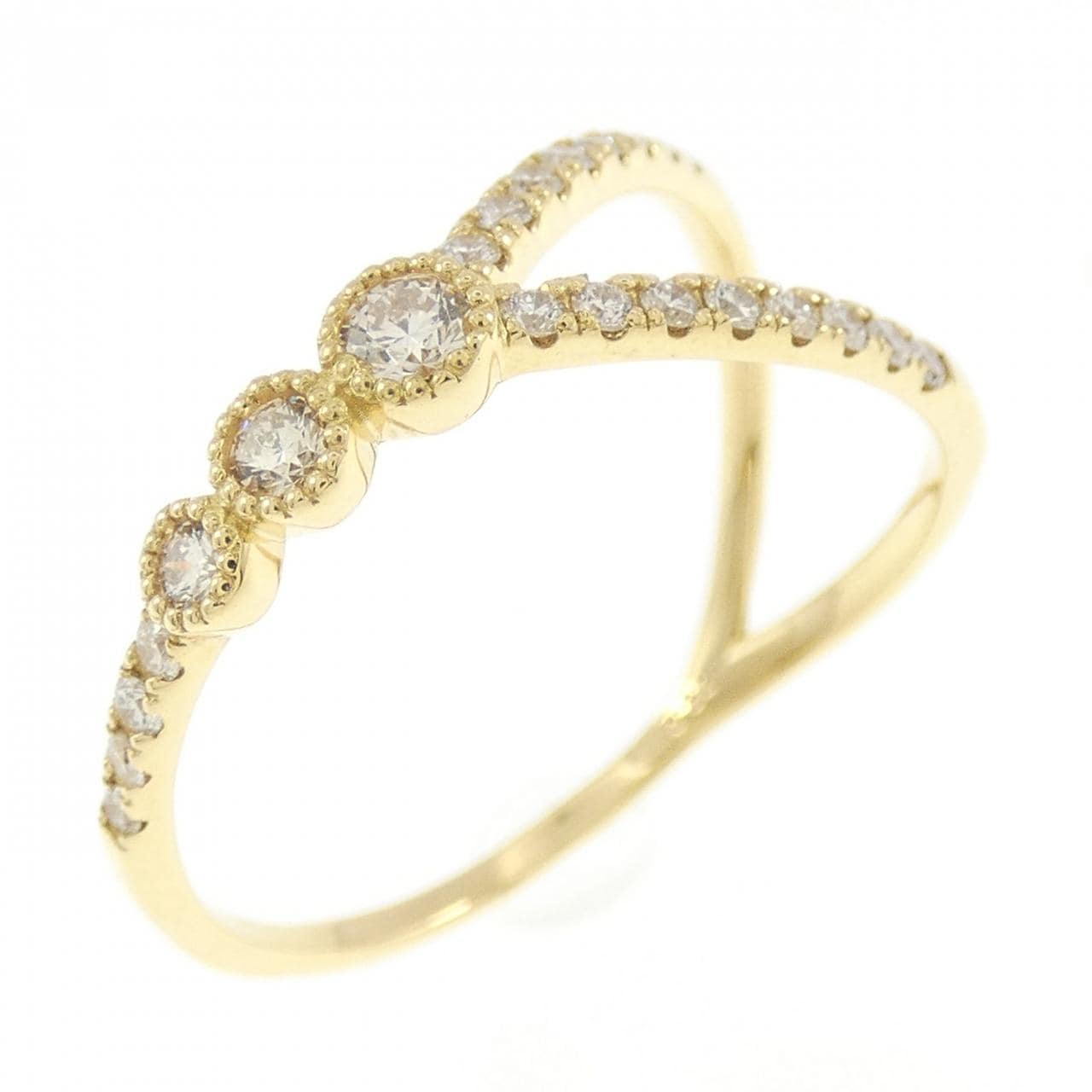 【新品】K18YG ダイヤモンド リング 0.22CT