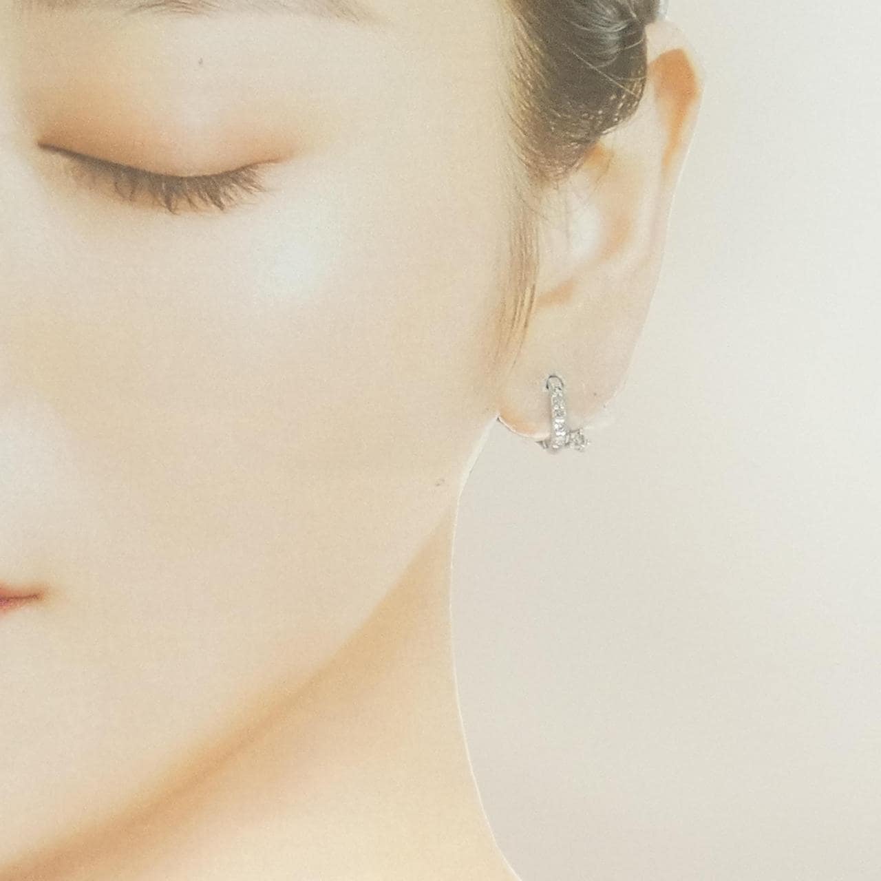 PT900/K14WG ダイヤモンド イヤリング 0.30CT