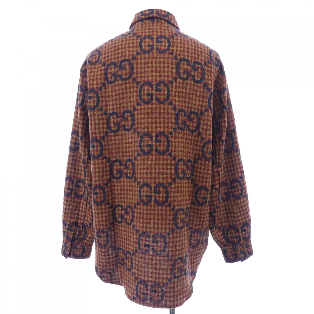 グッチ GUCCI マキシ GG ギンガム ウール シャツ 756842 ZAOBM シャツ