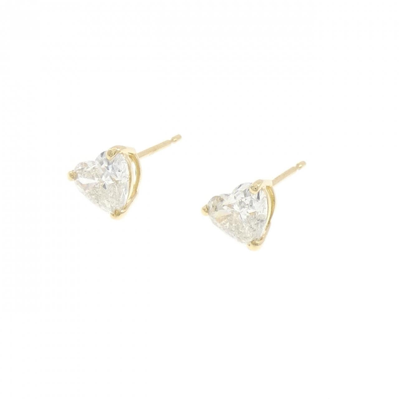 K18YG ハート ダイヤモンド ピアス 1.725CT