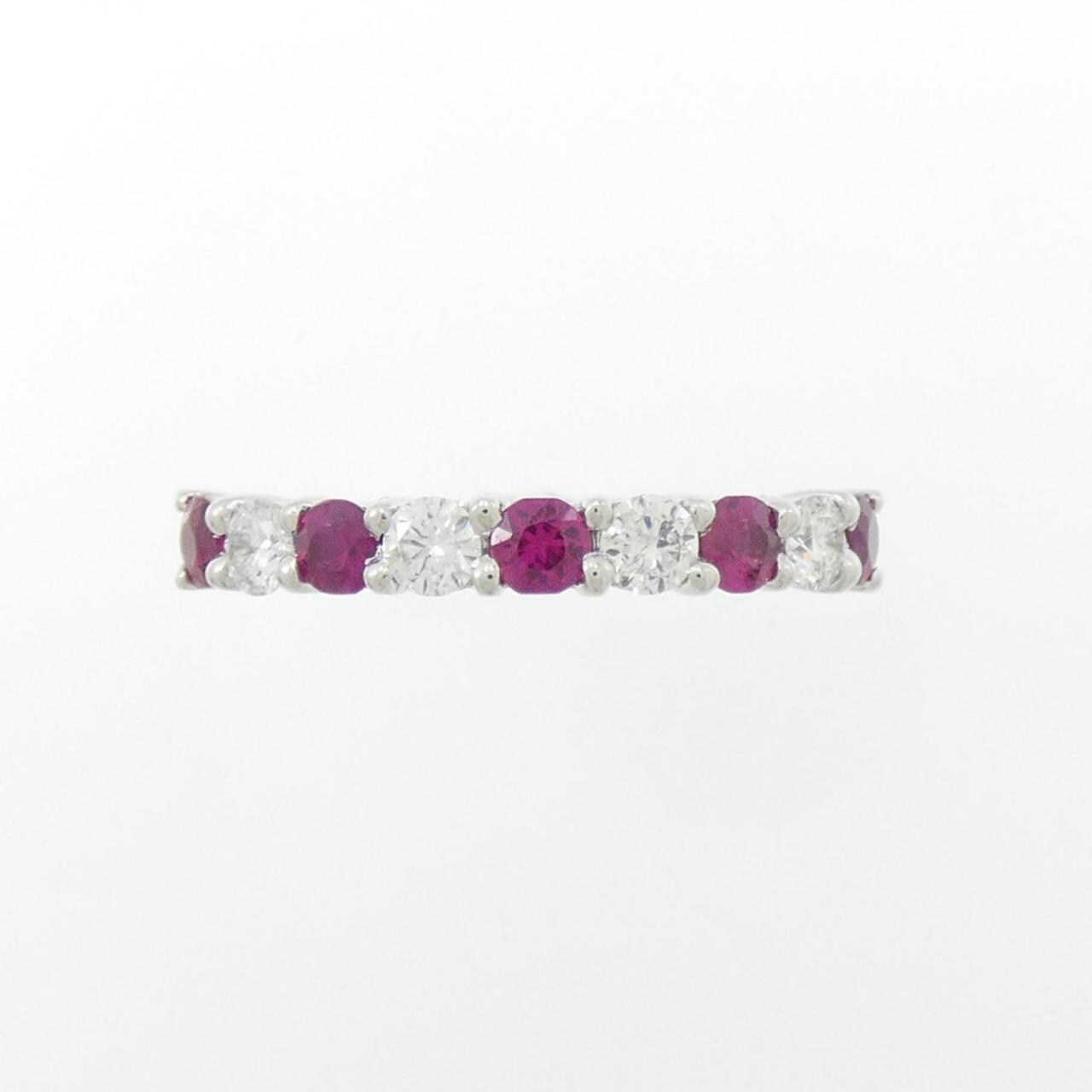 K18WG ruby ring 0.52CT