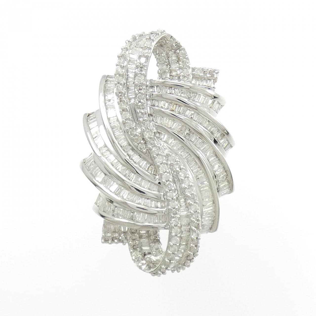 K18WG ダイヤモンド リング 2.50CT