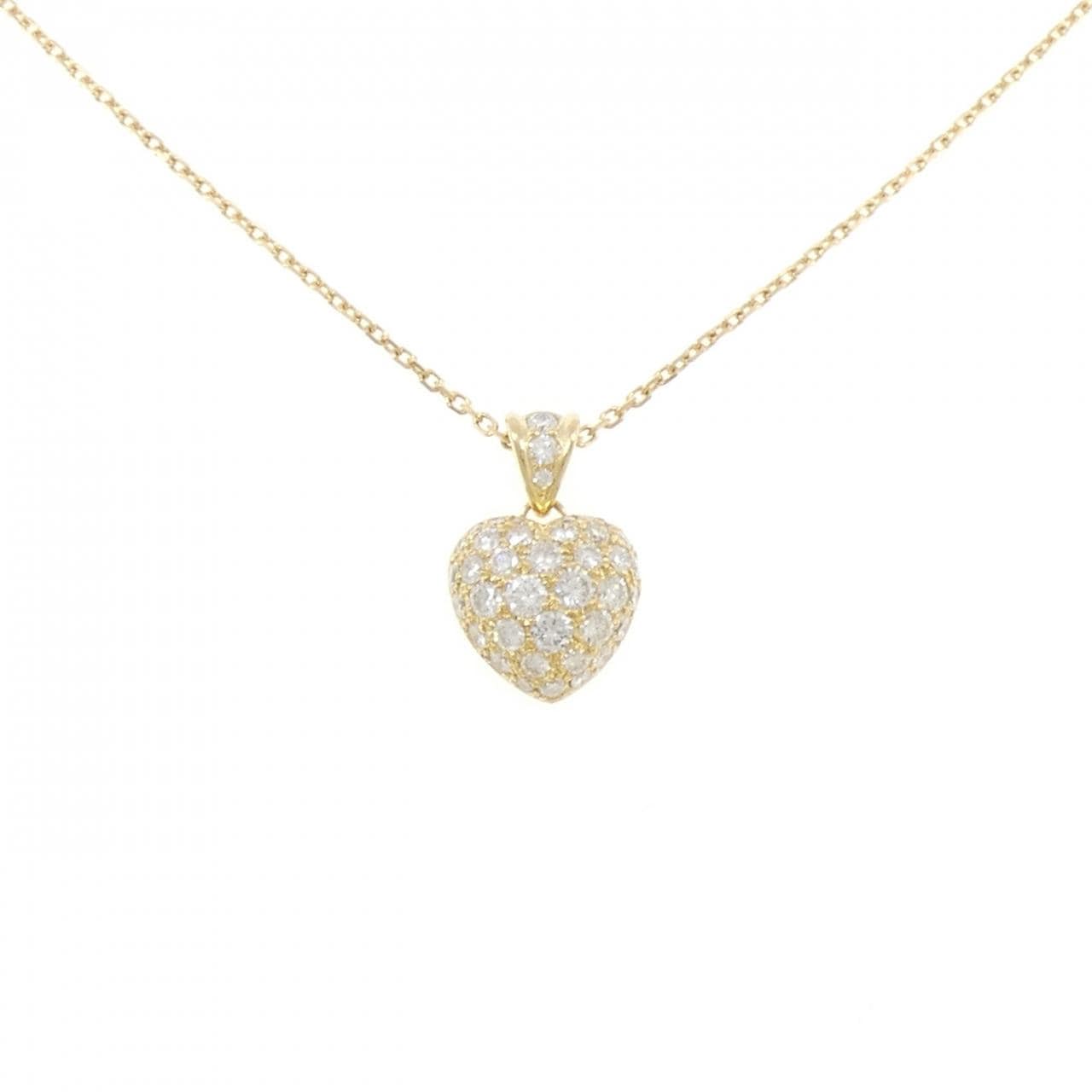 K18YG ハート ダイヤモンド ネックレス 1.50CT
