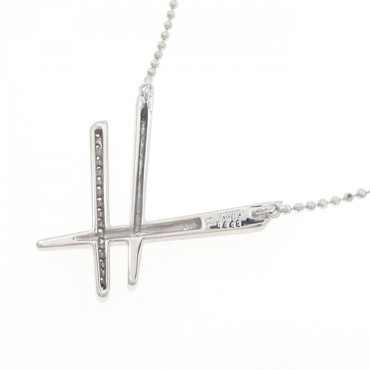 K18WG ダイヤモンド ネックレス 0.06CT
