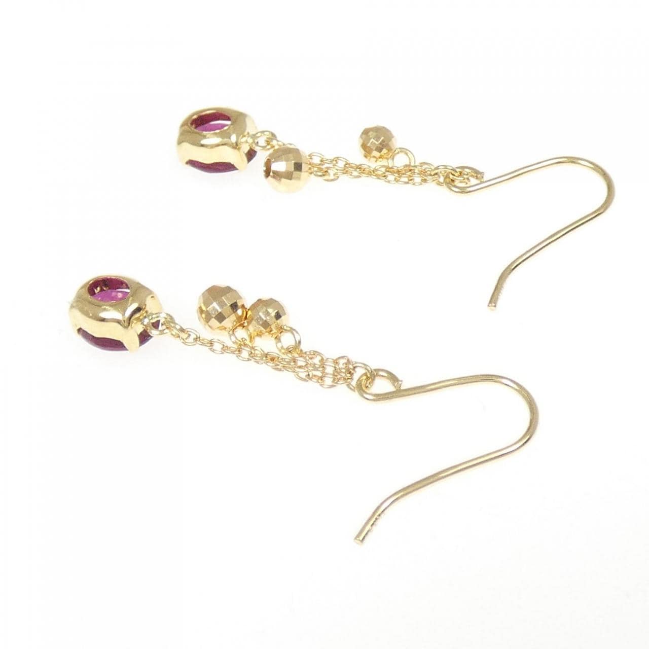 K18YG ルビー ピアス 0.70CT