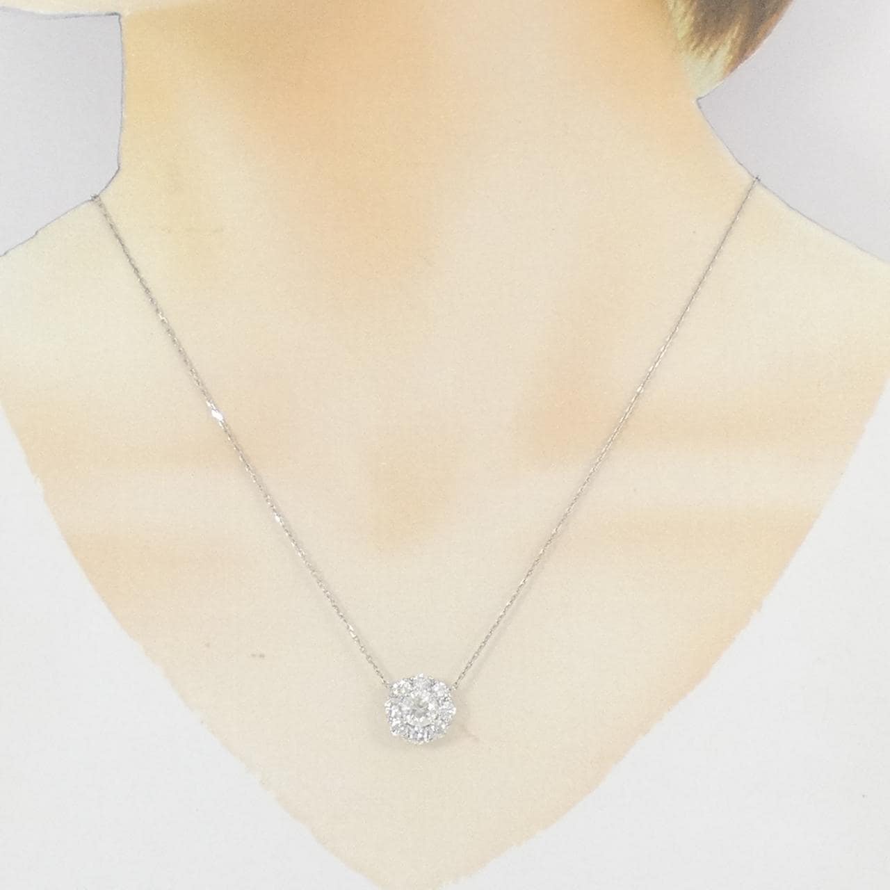 PT900/PT850 ダイヤモンド ネックレス 0.95CT