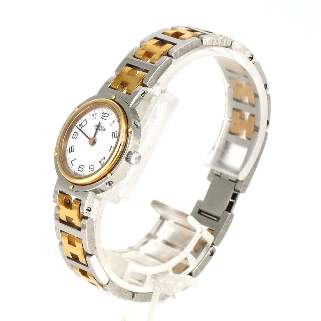 【ノーメンテナンス還元価格】エルメス クリッパー コンビ SSxGP クォーツ