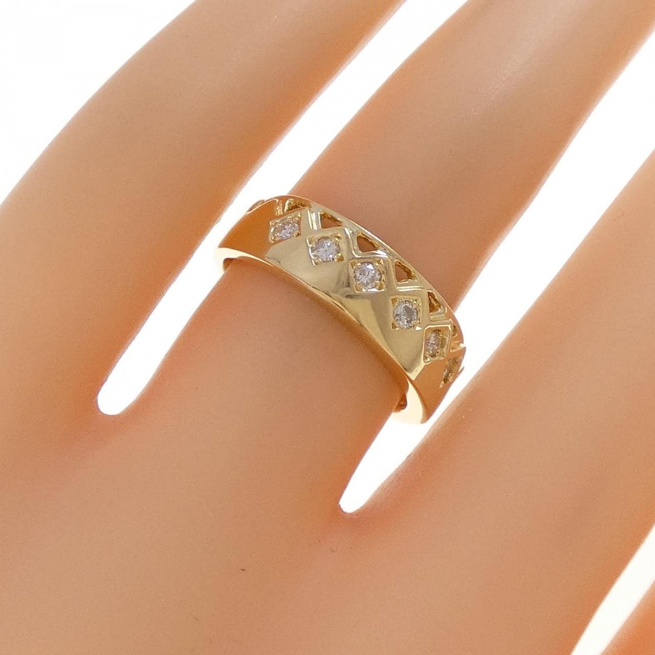 K18YG ダイヤモンド リング 0.19CT