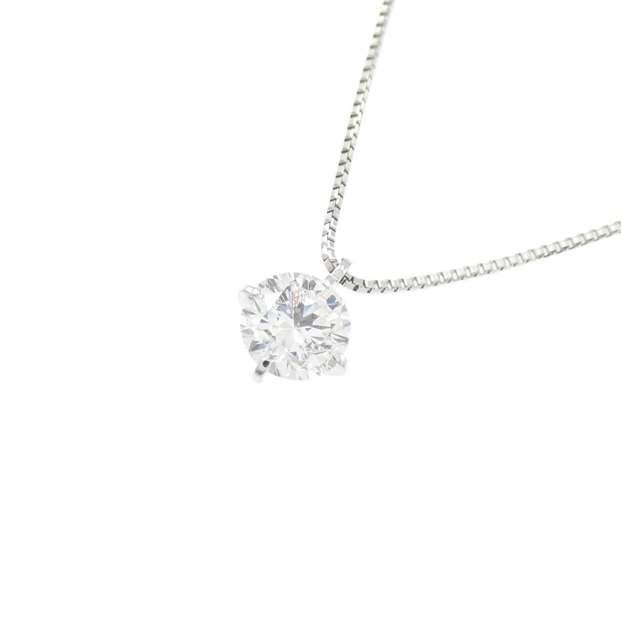 PT900/PT850 ソリティア ダイヤモンド ネックレス 0.324CT
