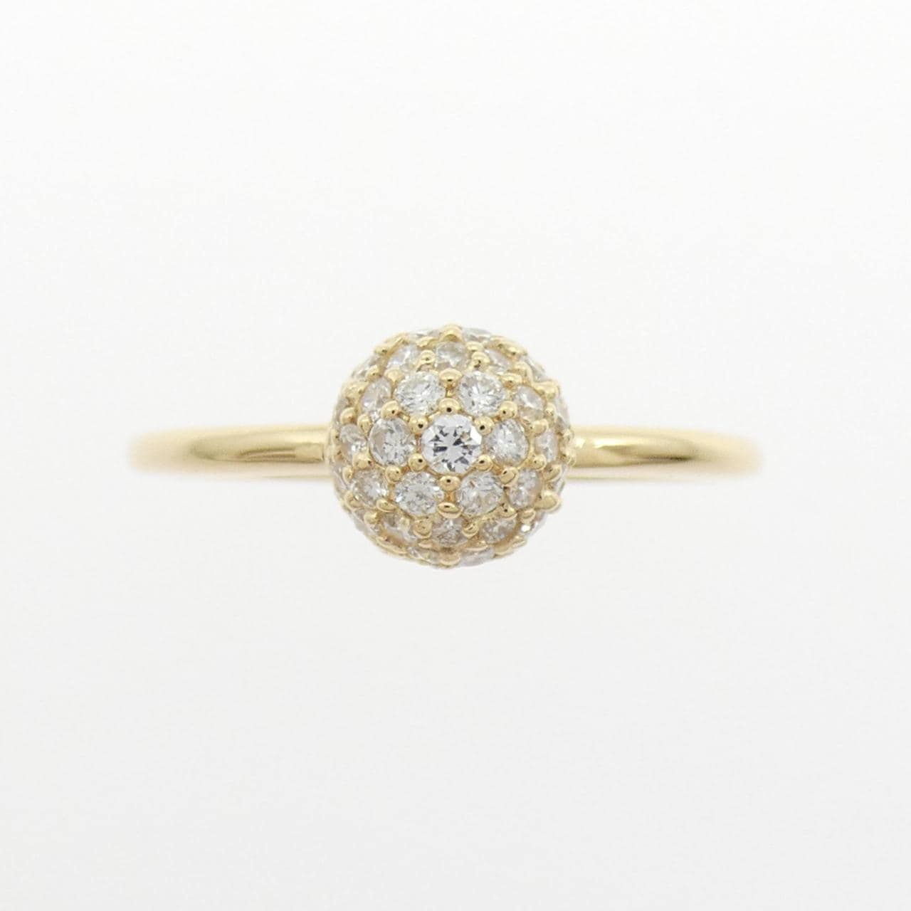 【リメイク】K18YG パヴェ ダイヤモンド リング 0.30CT