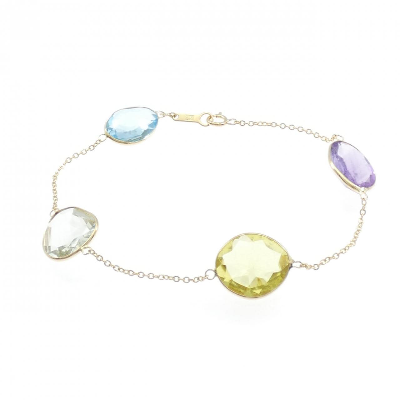 K18YG カラーストーン ブレスレット