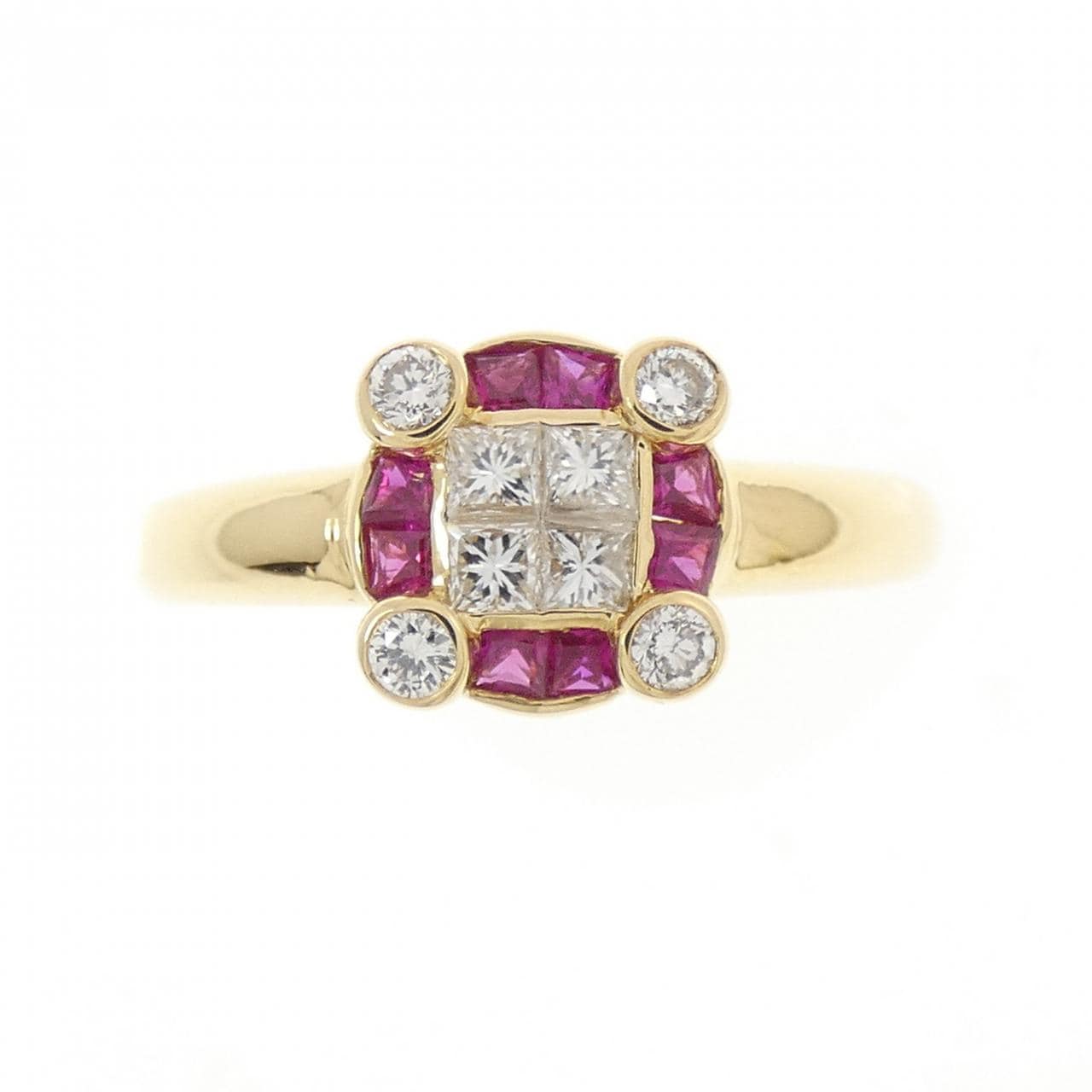 K18YG ルビー リング 0.50CT