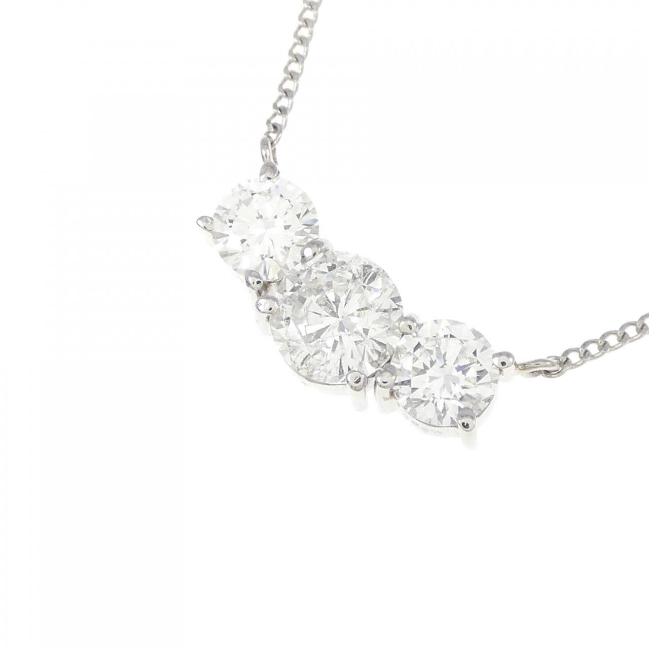 PT Three Stone Diamond Necklace 0.516CT