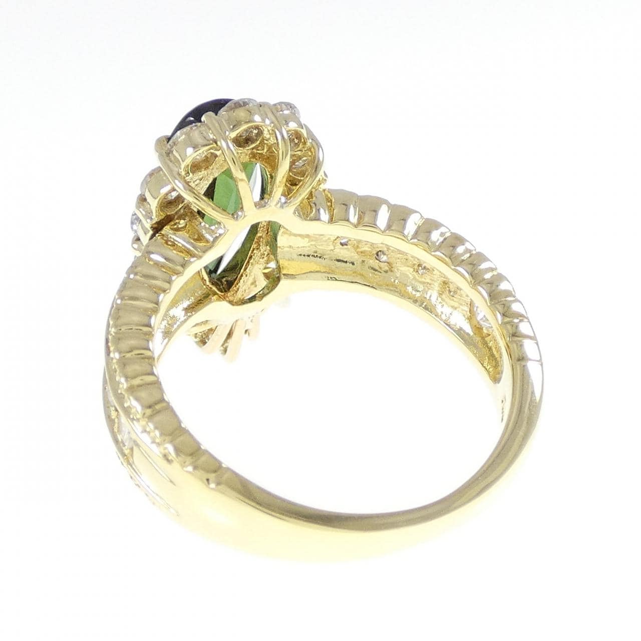 K18YG トルマリン リング 1.35CT